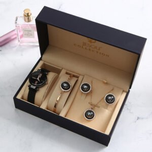 Ladies Quartz Watch, Bracelet ,Five-Piece Gift Set