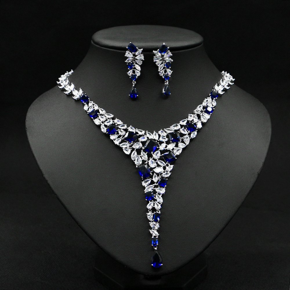 Colorful Zircon Necklace Set - Image 3