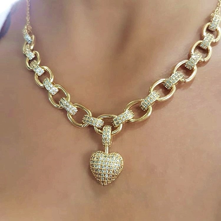 Heart-Shaped Necklace And Bracelet Set - Image 3