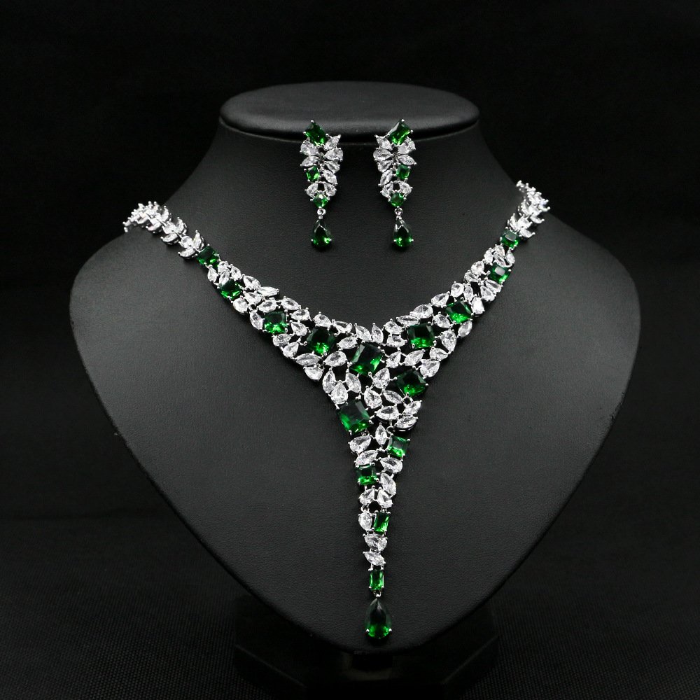Colorful Zircon Necklace Set - Image 2