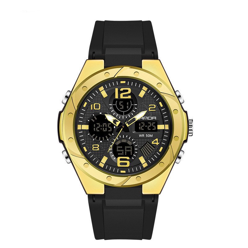 Men's Dual Display Waterproof Luminous Couple Sports Electronic Watch - Image 4