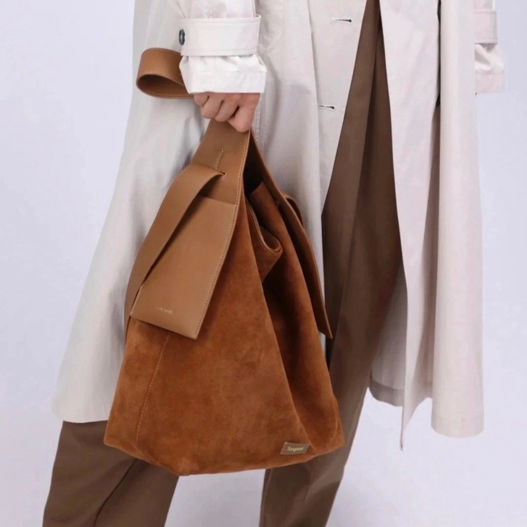 Casual Style Suede Plain Leather Tote - Image 6