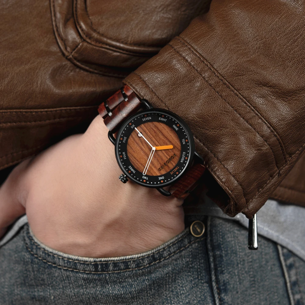 Wooden Quartz Watch Casual Wristwatch for Men - Image 5