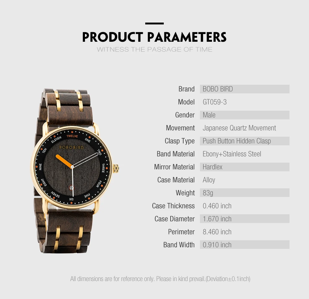 Wooden Quartz Watch Casual Wristwatch for Men - Image 24