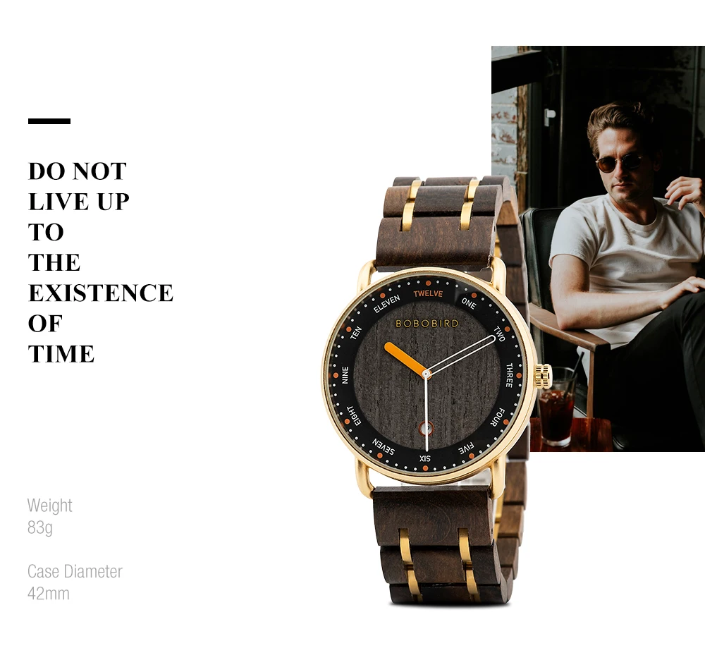Wooden Quartz Watch Casual Wristwatch for Men - Image 14