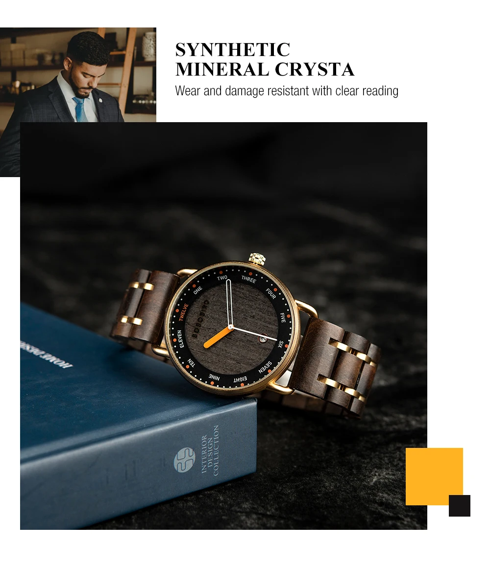 Wooden Quartz Watch Casual Wristwatch for Men - Image 13
