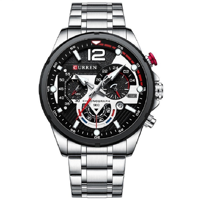 Men's Multi-functional Luminous Steel Strap Quartz Watch - Image 2