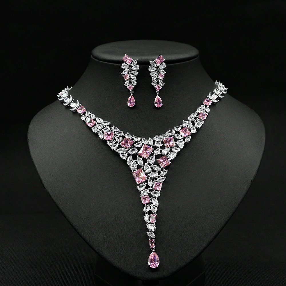 Colorful Zircon Necklace Set - Image 5