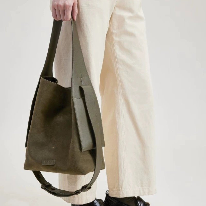 Casual Style Suede Plain Leather Tote - Image 4
