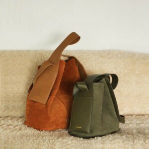 Casual Style Suede Plain Leather Tote