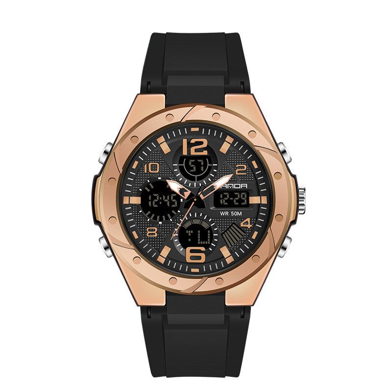 Men's Dual Display Waterproof Luminous Couple Sports Electronic Watch - Image 9