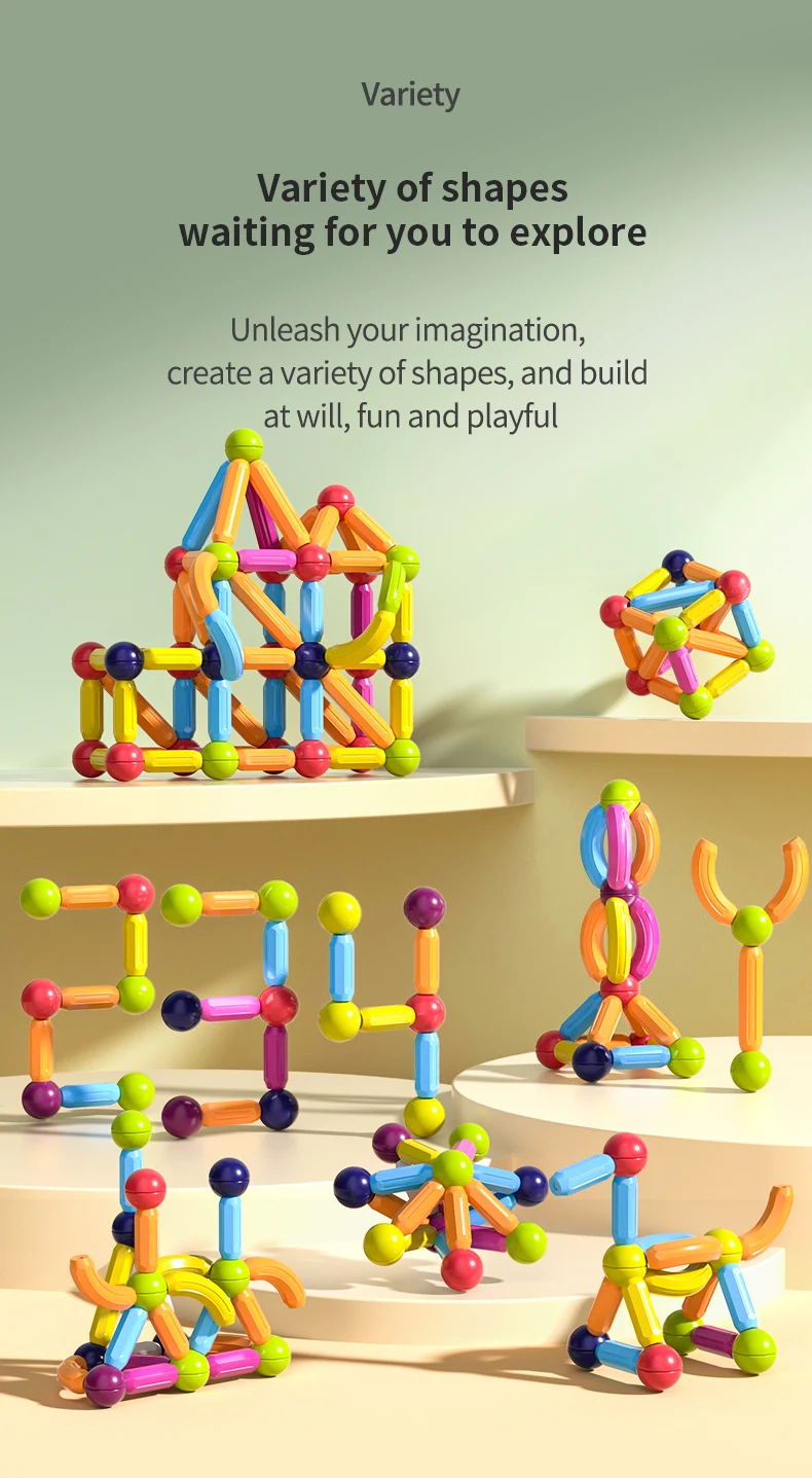 Kids Magnetic Construction Set Magnetic Balls Stick Building Blocks Montessori Educational Toys For Children Gift - Image 18