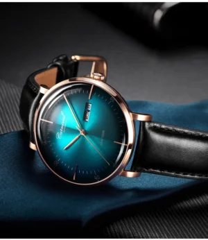 Elegant Automatic Watch for Man Mechanical Watch Leather Sapphire Waterproof