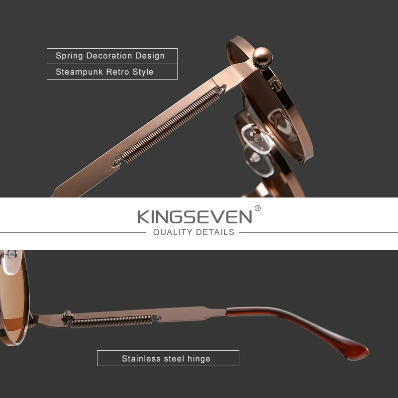 KINGSEVEN Gothic Steampunk Sunglasses - Image 3