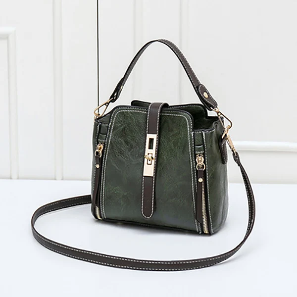 New Arrival PU Leather Bucket Shoulder Bags for Women Solid Color Crossbody Small Handbag Zipper Phone Purse Messenger Bag Pouch - Image 10