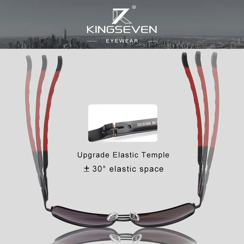 KINGSEVEN Men Vintage Aluminum Polarized Sunglasses - Image 4