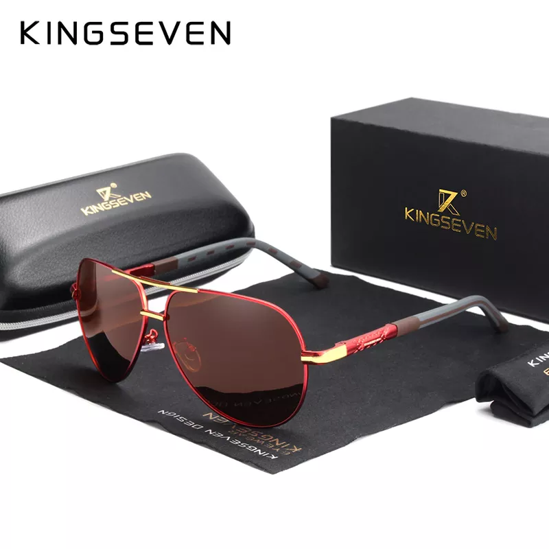 KINGSEVEN Men Vintage Aluminum Polarized Sunglasses - Image 12