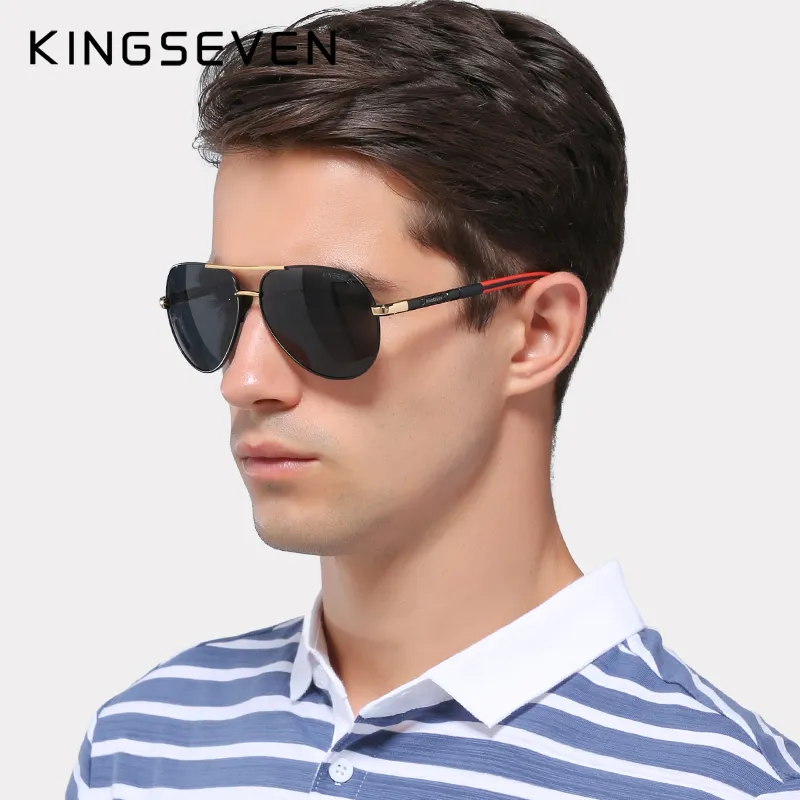 KINGSEVEN Men Vintage Aluminum Polarized Sunglasses - Image 3