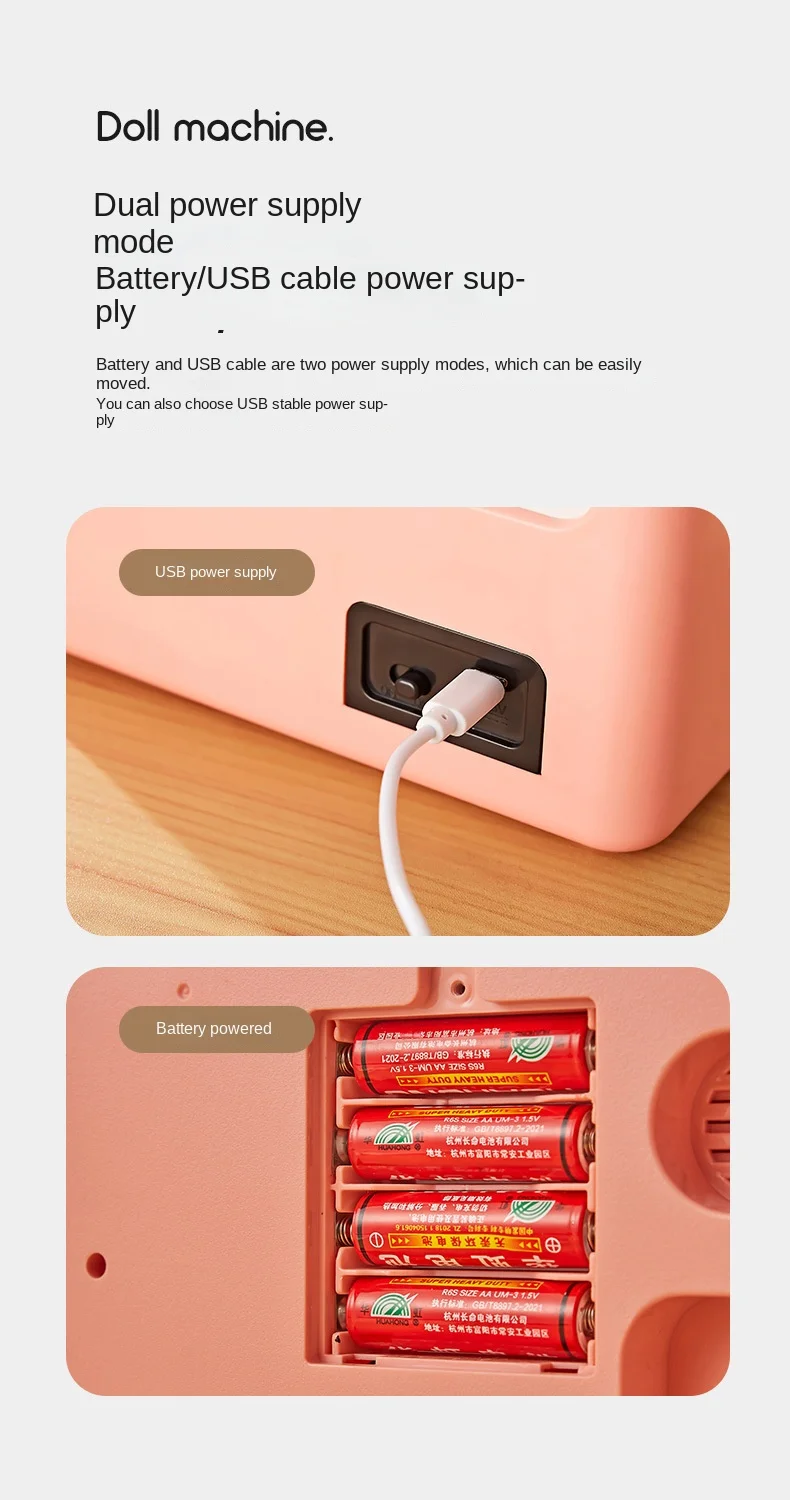 Automatic Doll Machine Toy for Kids Mini Cartoon Coin Operated Play Game Claw Crane Machines with Light Music Children Toy Gifts - Image 18