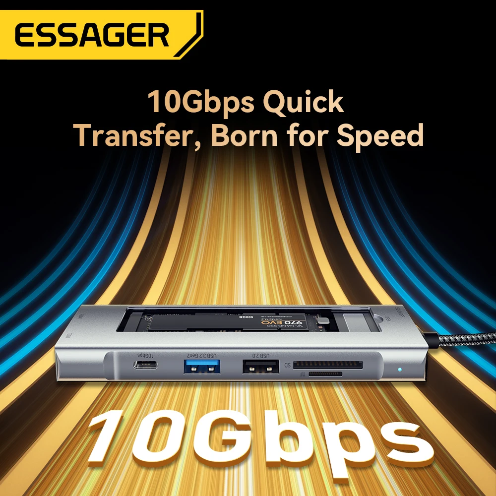 Essager 8-in-1 USB Hub - Image 4