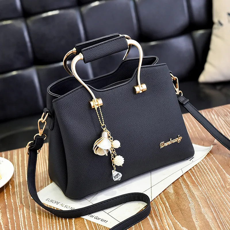 Luxury Handle Bags For Women PU Leather Pendant Crossbody Bag Large Capacity Messenger Handbag Middle-aged Mommy Bags Tote Purse - Image 8