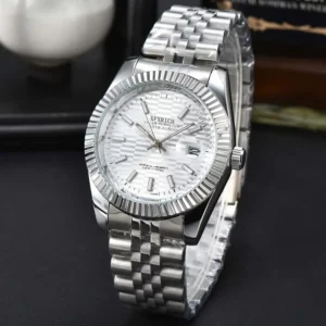 Luxury Automatic Date Steel Wrist Watch Fashion Business Quartz Male Clock