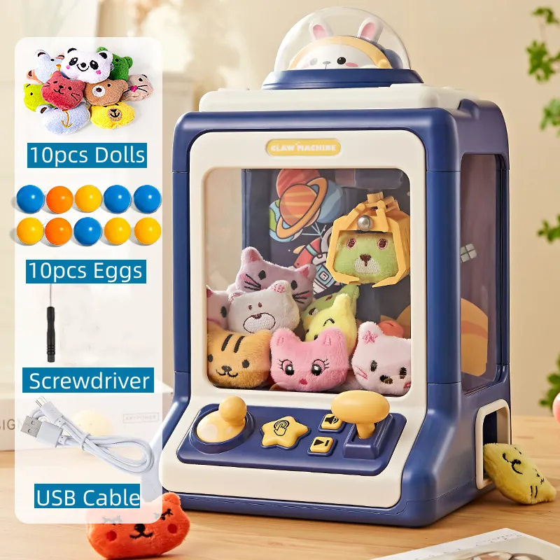 Automatic Doll Machine Toy for Kids Mini Cartoon Coin Operated Play Game Claw Crane Machines with Light Music Children Toy Gifts - Image 8