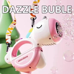 Portable Automatic Musical Bubble Machine for Kids Bubble Gun Children Bubble Blower Toddlers Soap Bubble Maker Outdoor Toys