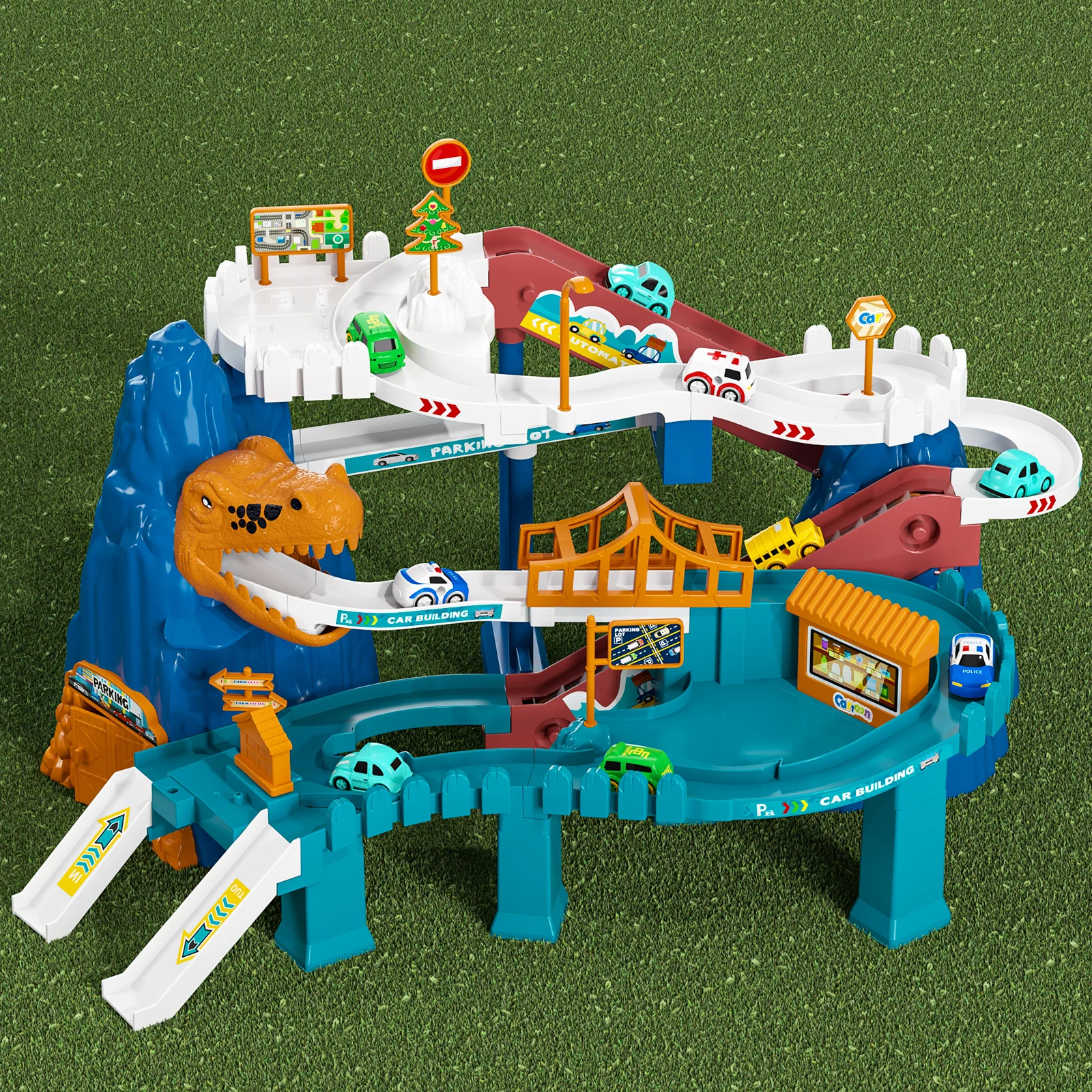 Electric dinosaur track car toys children's car track adventure racing track toys educational children's toys gifts - Image 6