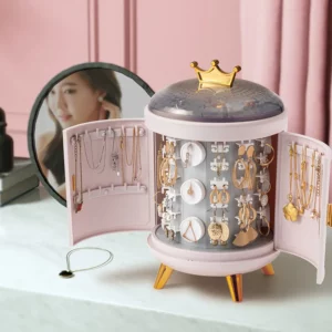 Crown Jewelry Organizer Box