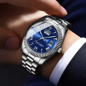 Business Date Week Quartz Men's Watch Waterproof and Luminous