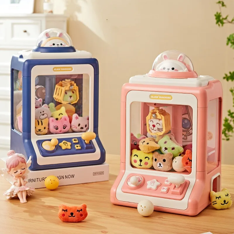 Automatic Doll Machine Toy for Kids Mini Cartoon Coin Operated Play Game Claw Crane Machines with Light Music Children Toy Gifts - Image 2