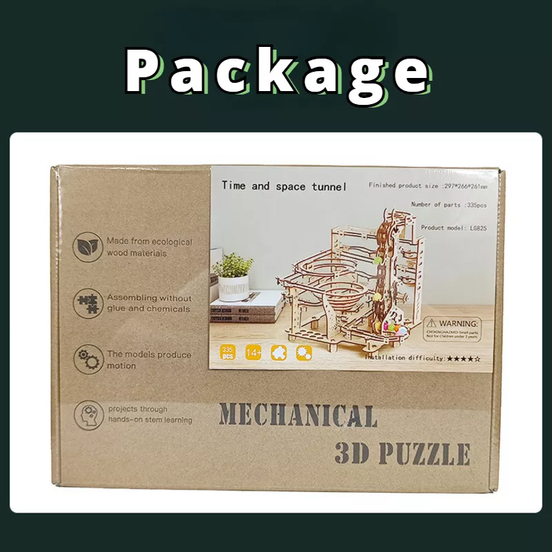 335PCS Marble Run Set 3D Wooden Puzzle DIY Maze Model Building Block Kits Assembly Educational Toys For Children Adult Stem Gift - Image 16