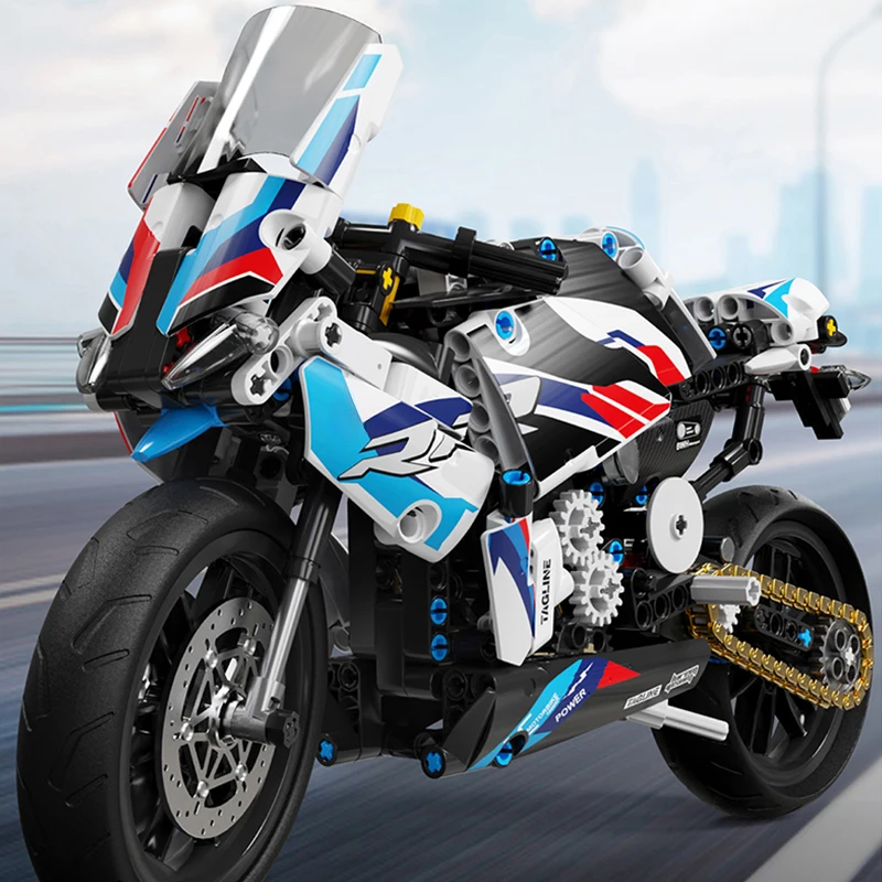 Technical Expert Famous Motorcycle Model Building Blocks Simulation Locomotive Bricks Assembly MOC Toys for Boys Birthday Gifts - Image 4