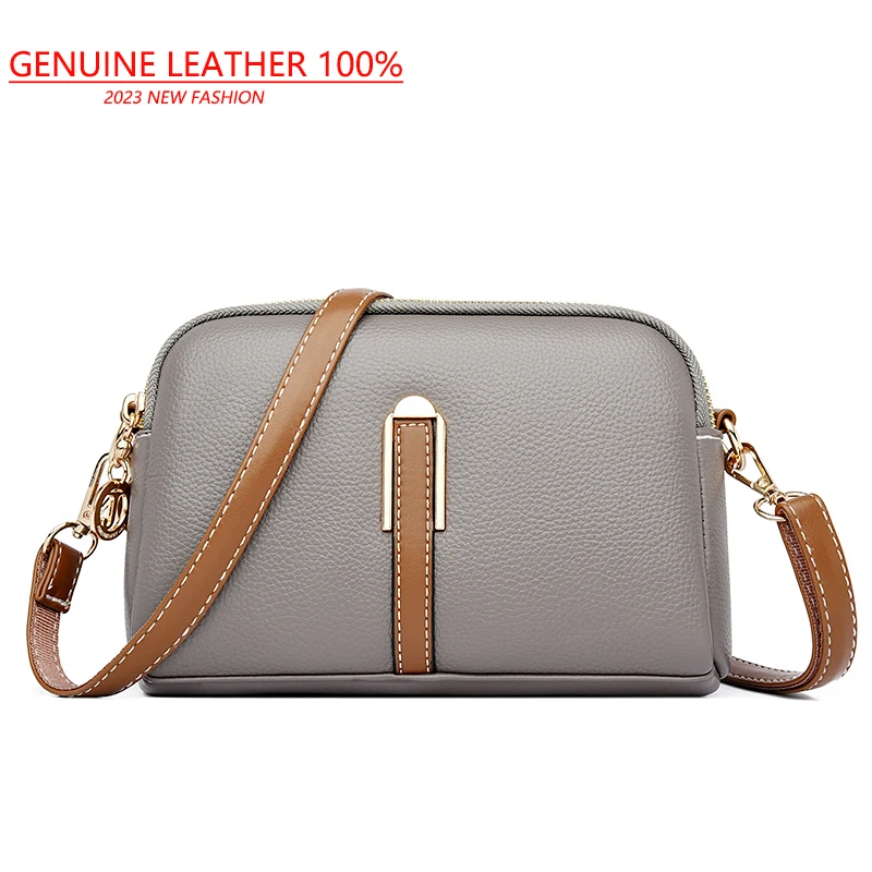 100% Genuine Leather Shoulder bag Women Handbag Designer Cowhide Flap Bag Luxury Women's Messenger Bags Crossbody Bags For Women - Image 7
