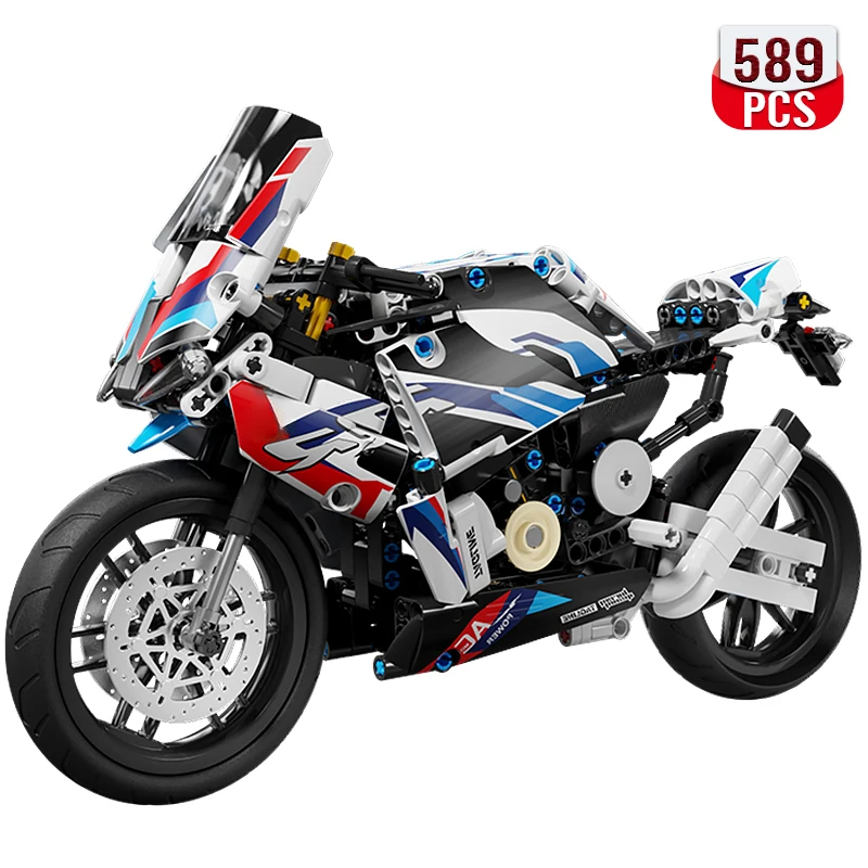 Technical Expert Famous Motorcycle Model Building Blocks Simulation Locomotive Bricks Assembly MOC Toys for Boys Birthday Gifts - Image 5