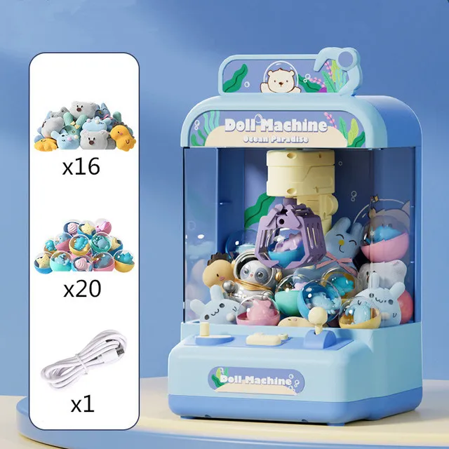 Automatic Doll Machine Toy for Kids Mini Cartoon Coin Operated Play Game Claw Crane Machines with Light Music Children Toy Gifts - Image 10