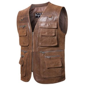 Men's leather vest