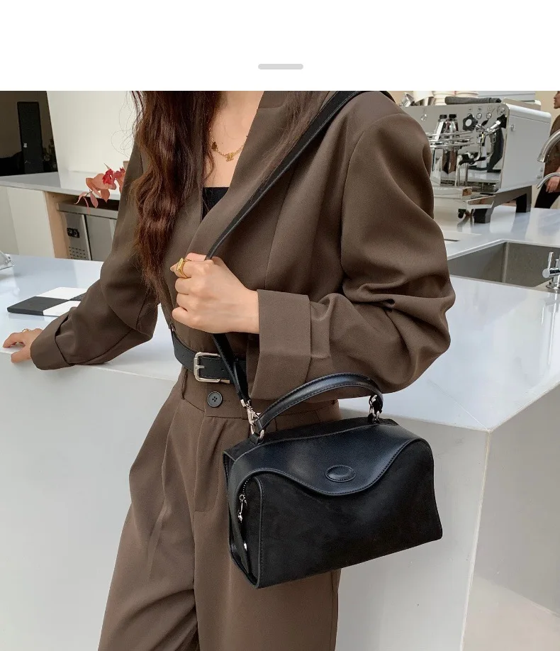 MS Soft Frosted Cowhide Leather Women Bags Luxury Designer Boston Bag Shoulder Handbag Chic Lady Autumn Daily Purses Tote 2023 - Image 23