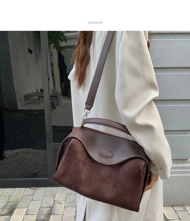 MS Soft Frosted Cowhide Leather Women Bags Luxury Designer Boston Bag Shoulder Handbag Chic Lady Autumn Daily Purses Tote 2023 - Image 19