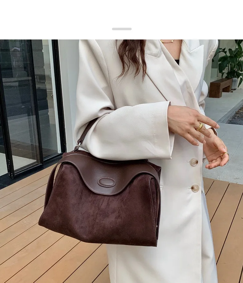 MS Soft Frosted Cowhide Leather Women Bags Luxury Designer Boston Bag Shoulder Handbag Chic Lady Autumn Daily Purses Tote 2023 - Image 17