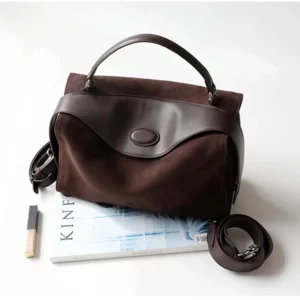 MS Soft Frosted Cowhide Leather Women Bags Luxury Designer Boston Bag Shoulder Handbag Chic Lady Autumn Daily Purses Tote 2023