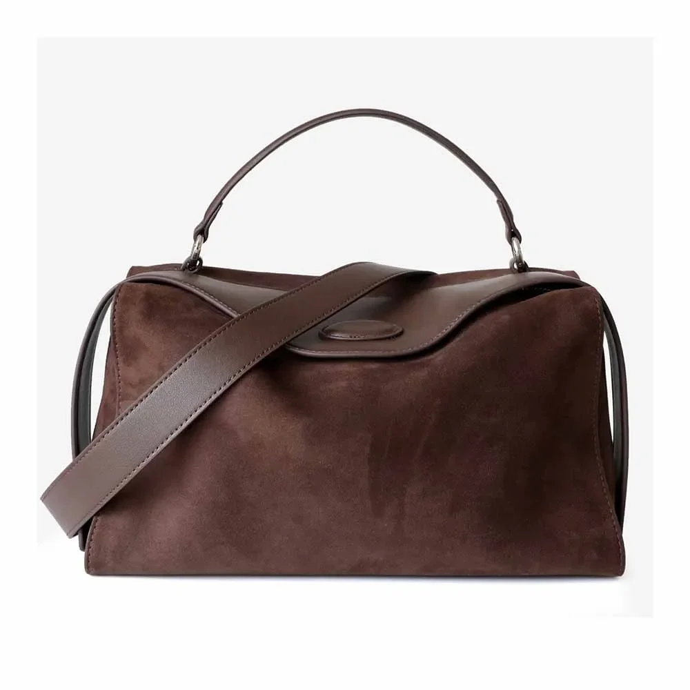 MS Soft Frosted Cowhide Leather Women Bags Luxury Designer Boston Bag Shoulder Handbag Chic Lady Autumn Daily Purses Tote 2023 - Image 2